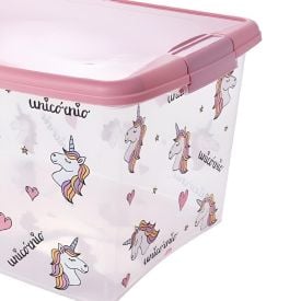 Caixa Organizadora Decorada Unicónio Plasútil - 19,8 Litros