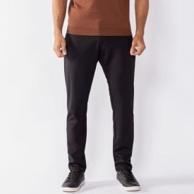 Cal&ccedil;a Alfaiataria Masculina Em Moletom Thing Preto Solido