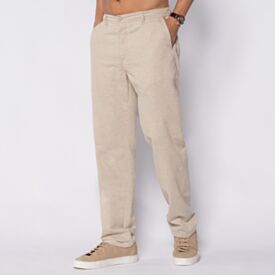 Cal&ccedil;a Alfaiataria Masculina Meio El&aacute;stico Thing Natural 002