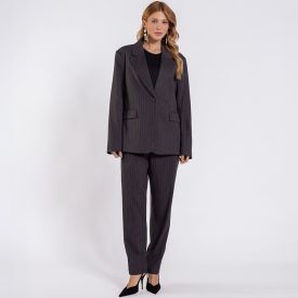 Calça Feminina Alfaiataria Risca De Giz Patricia Foster