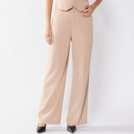 Cal&ccedil;a Feminina De Alfaiataria Patricia Foster Bege