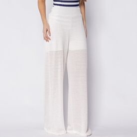 Calça Feminina Em Malha Crochê Patricia Foster