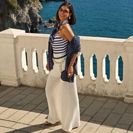 Calça Feminina Em Malha Crochê Patricia Foster