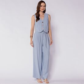 Calça Feminina Pantalona Em Viscose Patricia Foster