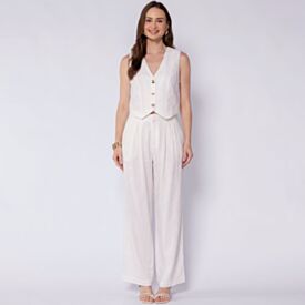 Calça Feminina Pantalona Em Viscose Patricia Foster