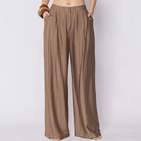 Calça Feminina Pantalona Listrada Patricia Foster