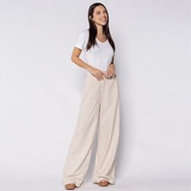 calça wide patricia foster Linho