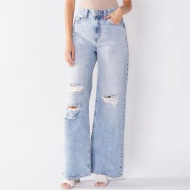Calça Feminina Wide Leg Jeans Boby Blues