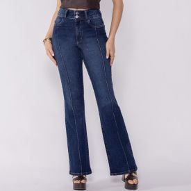 Calça Jeans Feminina Flare Boby Blues Azul Medio