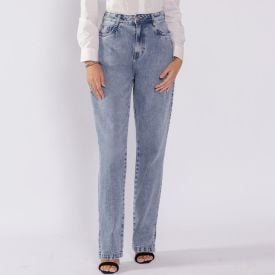 Cal&ccedil;a Jeans Feminina Reta Patricia Foster Azul Claro