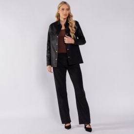 Calça Jeans Feminina Reta Patricia Foster Preto