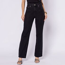 Calça Jeans Feminina Reta Patricia Foster Preto