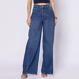 Calça Jeans Feminina Wide Leg Patricia Foster