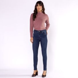 Calça Jeans Feminina Wide Leg Patricia Foster Azul Claro