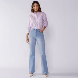 Cal&ccedil;a Jeans Feminina Flare Patricia Foster
