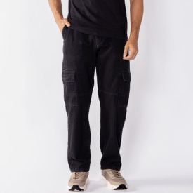 Cal&ccedil;a Jeans Masculina Cargo Rock & Soda Preto