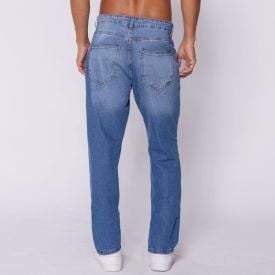 Calça Jeans Masculina Reta Thing Azul Medio