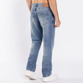 Calça Jeans Masculina Reta Thing Azul Medio