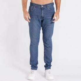 Calça Jeans Masculina Skinny Thing Azul Medio