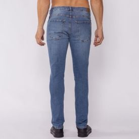 Cal&ccedil;a Jeans Masculina Slim Marc Alain Azul Medio