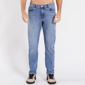 Cal&ccedil;a Jeans Masculina Slim Marc Alain Azul Medio