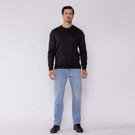 Cal&ccedil;a Jeans Masculina Slim Marc Alain Azul Claro