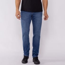 Cal&ccedil;a Jeans Masculina Slim Marc Alain Azul Medio