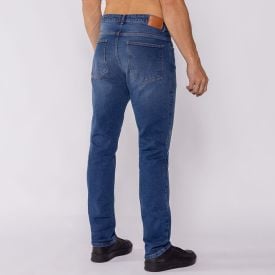 Cal&ccedil;a Jeans Masculina Slim Marc Alain Azul Medio