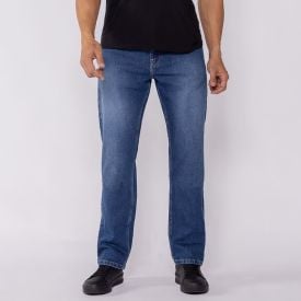 Cal&ccedil;a Jeans Masculina Tradicional Marc Alain Azul Medio