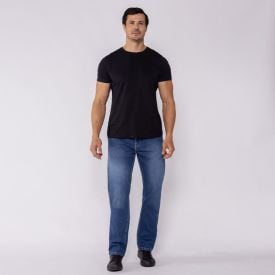 Cal&ccedil;a Jeans Masculina Tradicional Marc Alain Azul Medio