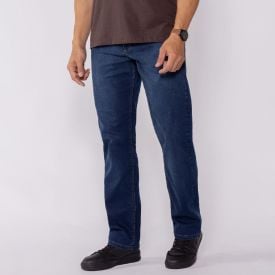 Cal&ccedil;a Jeans Masculina Tradicional Marc Alain Azul Medio