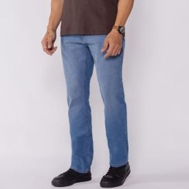 Cal&ccedil;a Jeans Masculina Tradicional Marc Alain Azul Medio