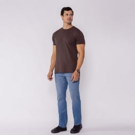 Cal&ccedil;a Jeans Masculina Tradicional Marc Alain Azul Medio