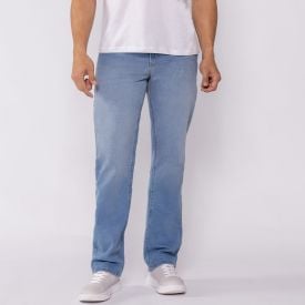 Cal&ccedil;a Jeans Masculina Tradicional Marc Alain Azul Claro