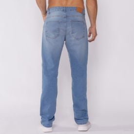 Cal&ccedil;a Jeans Masculina Tradicional Marc Alain Azul Claro