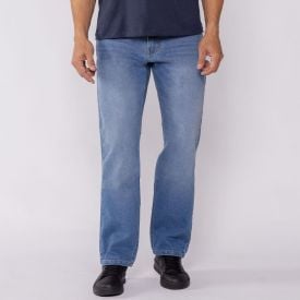 Calça Jeans Masculina Tradicional Marc Alain Azul Medio