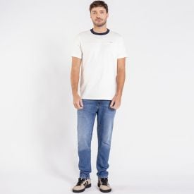 Calça Jeans Masculina Skinny Marc Alain Azul Medio
