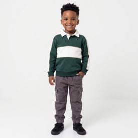Cal&ccedil;a Jogger Cargo Infantil Menino 4 A 10 Anos Hot Dog Chumbo