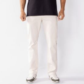 Cal&ccedil;a Masculina Tradicional Em Sarja Marc Alain Off White