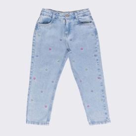 Calça Mom Infantil Menina 4 a 10 Anos Marmelada