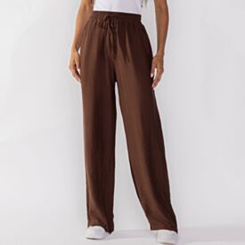 Calça Pantalona Estilo Pijama Patricia Foster