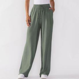 Calça Pantalona Estilo Pijama Patricia Foster
