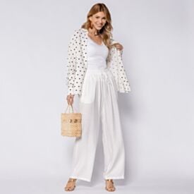 Calça Pantalona Estilo Pijama Patricia Foster