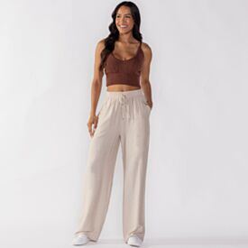 Calça Pantalona Estilo Pijama Patricia Foster