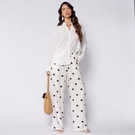 Cal&ccedil;a Pantalona Estilo Pijama Patricia Foster
