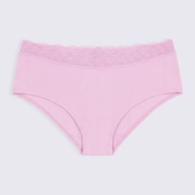 Calcinha Básica Com Renda No Cós Camila Moretti Rosa 14-3209