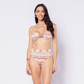 Calcinha Biquíni Hot Pant Camila Moretti Estampado Floral