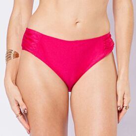 Calcinha Biquíni Tanga Drapeada Patricia Foster Rosa Pink