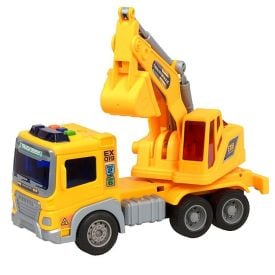 Caminhão Construtor Escavadeira Fricção com Luz e Som Havan Toys
