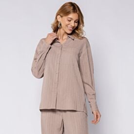 Camisa Feminina Alongada Listrada Boby Blues